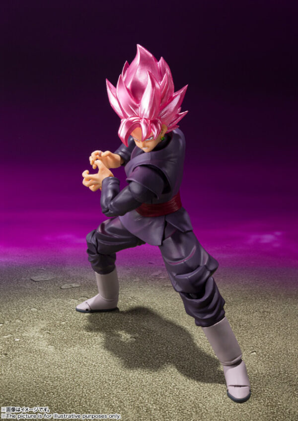 Dragon Ball SH Figuarts Goku Black Super Saiyan Rose' Action Figur Bandai - immagine 4