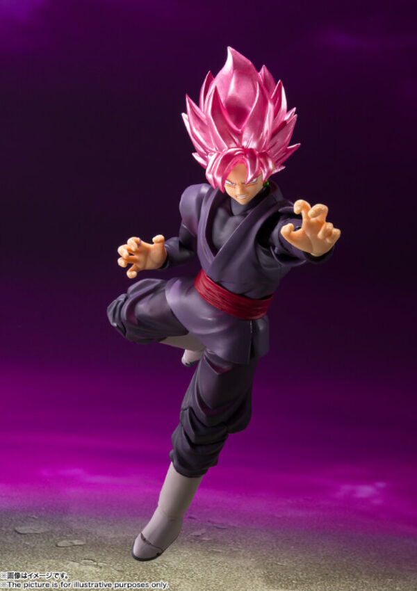 Dragon Ball SH Figuarts Goku Black Super Saiyan Rose' Action Figur Bandai - immagine 5