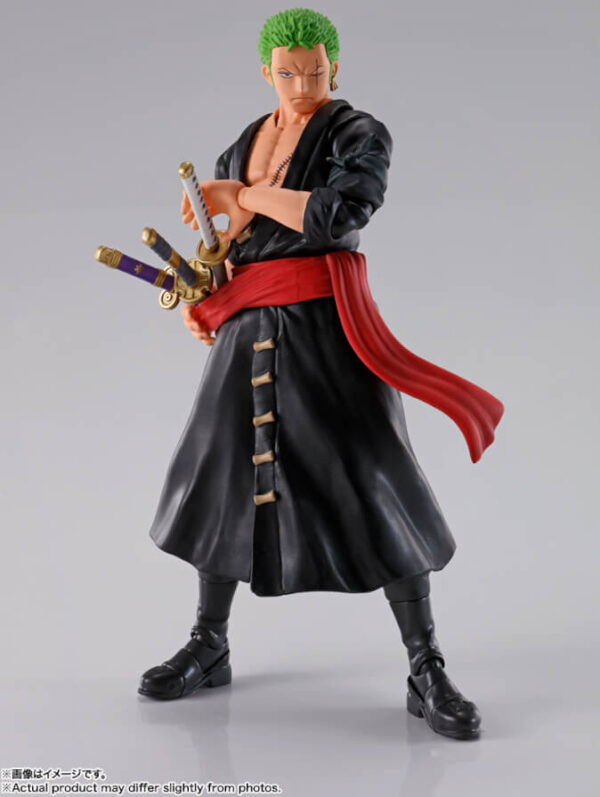 One Piece S.h. Figuarts Action Figure Roronoa Zoro (the Raid On Onigashima) 15 Cm Bandai Tamashii Nations - immagine 2