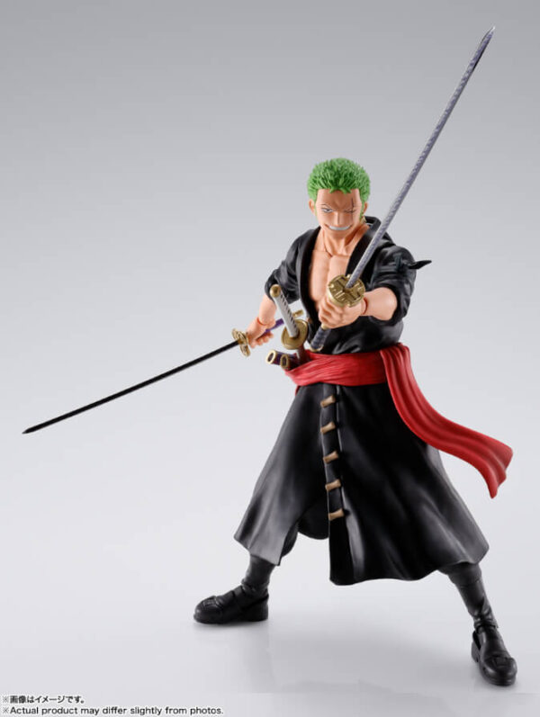 One Piece S.h. Figuarts Action Figure Roronoa Zoro (the Raid On Onigashima) 15 Cm Bandai Tamashii Nations - immagine 6