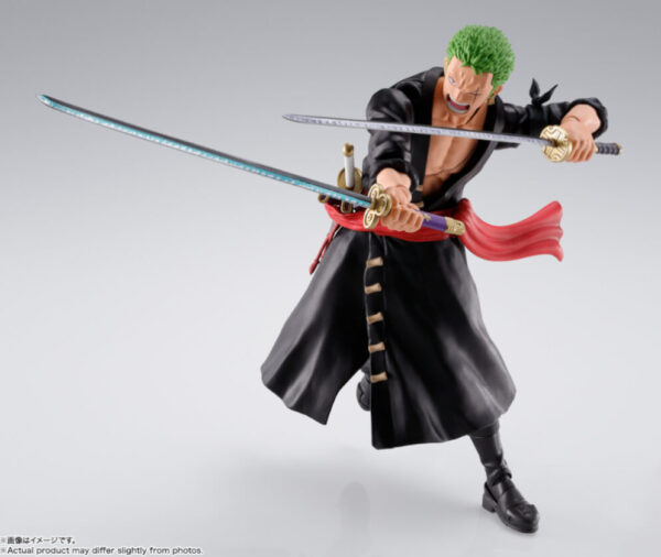 One Piece S.h. Figuarts Action Figure Roronoa Zoro (the Raid On Onigashima) 15 Cm Bandai Tamashii Nations - immagine 5