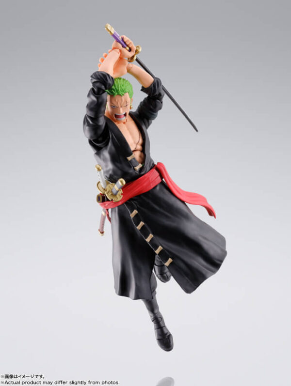 One Piece S.h. Figuarts Action Figure Roronoa Zoro (the Raid On Onigashima) 15 Cm Bandai Tamashii Nations - immagine 4