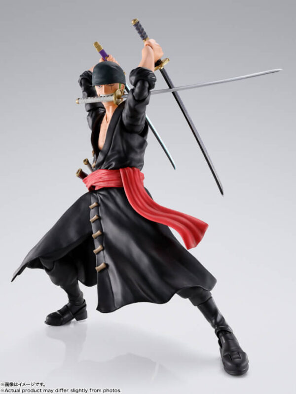 One Piece S.h. Figuarts Action Figure Roronoa Zoro (the Raid On Onigashima) 15 Cm Bandai Tamashii Nations - immagine 3